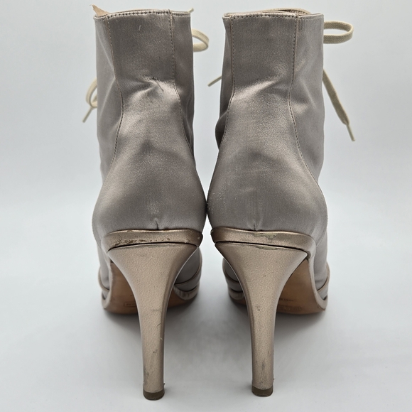 Marc Jacobs Lace-Up Satin Heeled Boots - Picture 3 of 13